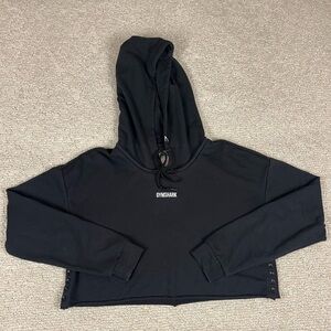 Gymshark Black Cropped Hoodie